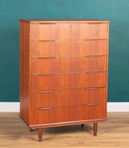 Retro Teak 1960s Danish Mid Century Chest Of Drawers