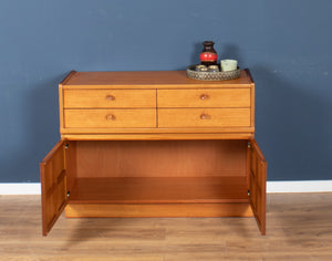 Retro Teak 1960s Nathan Squares Sideboard On Hairpin Legs