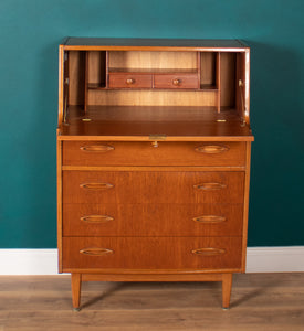 Retro Teak 1960s Jentique Bureau Writing Desk