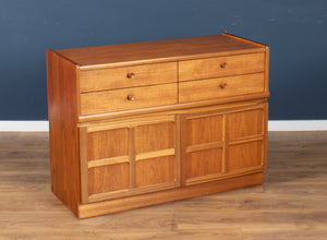 Retro Teak 1960s Nathan Squares Sideboard On Hairpin Legs