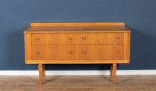 Load image into Gallery viewer, Retro Oak 1960s Homeworthy Chest Of Drawers TV Cabinet Sideboard