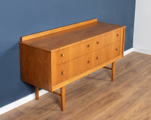 Retro Oak 1960s Homeworthy Chest Of Drawers TV Cabinet Sideboard