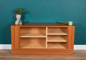 Retro Danish Modern Poul Hundevad (HU) Teak Danish Tambour Door Sideboard