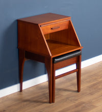 Load image into Gallery viewer, Retro Teak 1960s Mid Century Telephone Hall Seat By Chippy Heath