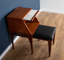 Load image into Gallery viewer, Retro Teak 1960s Mid Century Telephone Hall Seat By Chippy Heath