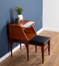 Load image into Gallery viewer, Retro Teak 1960s Mid Century Telephone Hall Seat By Chippy Heath