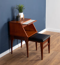 Load image into Gallery viewer, Retro Teak 1960s Mid Century Telephone Hall Seat By Chippy Heath