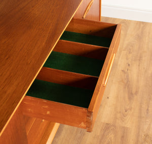 Retro Teak 1960s Long Mid Century Sideboard With Sliding Doors