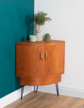 Load image into Gallery viewer, Retro Teak 1960s G Plan Fresco Corner Unit Bar Drinks Cabinet On Hairpin Legs