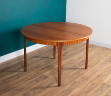 Load image into Gallery viewer, Retro Teak 1960s Round Mcintosh Dining Table &amp; 4 High Back Chairs