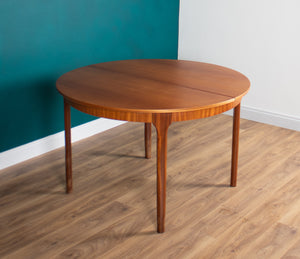 Retro Teak 1960s Round Mcintosh Dining Table & 4 High Back Chairs