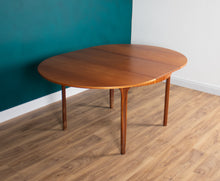 Load image into Gallery viewer, Retro Teak 1960s Round Mcintosh Dining Table &amp; 4 High Back Chairs