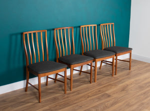 Retro Teak 1960s Round Mcintosh Dining Table & 4 High Back Chairs