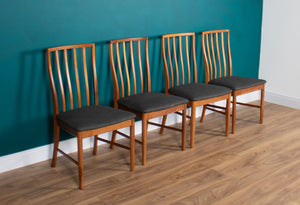 Retro Teak 1960s Round Mcintosh Dining Table & 4 High Back Chairs