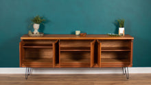 Load image into Gallery viewer, Retro Teak 1960s Long Meredew Sideboard On Hairpin Legs