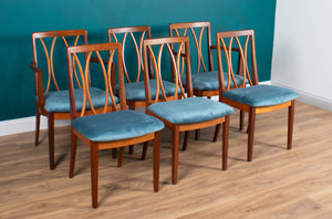 Retro Teak GPlan 1960s Fresco Dining Table & 6 Six Chairs By Victor Wilkins