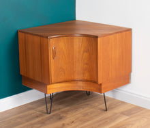 Load image into Gallery viewer, Retro Teak 1960s G Plan Fresco Corner Unit Bar Drinks Cabinet On Hairpin Legs