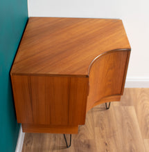 Load image into Gallery viewer, Retro Teak 1960s G Plan Fresco Corner Unit Bar Drinks Cabinet On Hairpin Legs