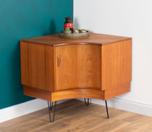 Load image into Gallery viewer, Retro Teak 1960s G Plan Fresco Corner Unit Bar Drinks Cabinet On Hairpin Legs