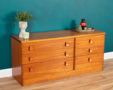 Load image into Gallery viewer, Retro Teak Stag Cantata, Mid Century Six Drawer Chest of Drawers