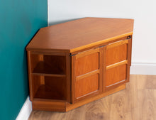 Load image into Gallery viewer, Retro Teak 1960s Nathan Squares Corner TV Cabinet Side Table Lamp Table