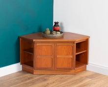 Load image into Gallery viewer, Retro Teak 1960s Nathan Squares Corner TV Cabinet Side Table Lamp Table