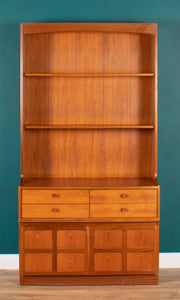 Retro Teak 1960s Nathan Squares Tool Bookcase Dresser