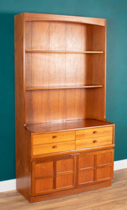 Retro Teak 1960s Nathan Squares Tool Bookcase Dresser