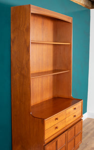 Retro Teak 1960s Nathan Squares Tool Bookcase Dresser