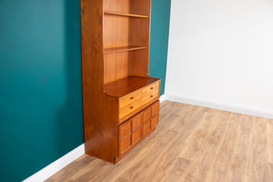 Retro Teak 1960s Nathan Squares Tool Bookcase Dresser