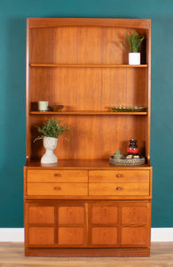 Retro Teak 1960s Nathan Squares Tool Bookcase Dresser