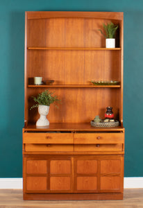 Retro Teak 1960s Nathan Squares Tool Bookcase Dresser