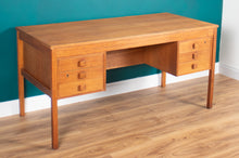 Load image into Gallery viewer, Retro Oak 1960s Danish Mid Century Desk Two Sided Partners By Domino Møbler