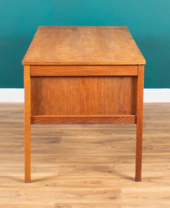 Retro Oak 1960s Danish Mid Century Desk Two Sided Partners By Domino Møbler