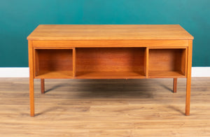 Retro Oak 1960s Danish Mid Century Desk Two Sided Partners By Domino Møbler