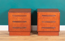 Load image into Gallery viewer, Pair Of Retro Teak 1960s G Plan Fresco Bedside Cabinets By Victor Wilkins