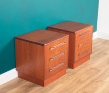 Load image into Gallery viewer, Pair Of Retro Teak 1960s G Plan Fresco Bedside Cabinets By Victor Wilkins