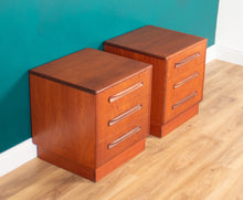 Load image into Gallery viewer, Pair Of Retro Teak 1960s G Plan Fresco Bedside Cabinets By Victor Wilkins