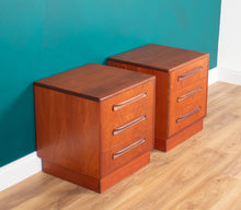 Load image into Gallery viewer, Pair Of Retro Teak 1960s G Plan Fresco Bedside Cabinets By Victor Wilkins