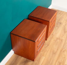 Load image into Gallery viewer, Pair Of Retro Teak 1960s G Plan Fresco Bedside Cabinets By Victor Wilkins