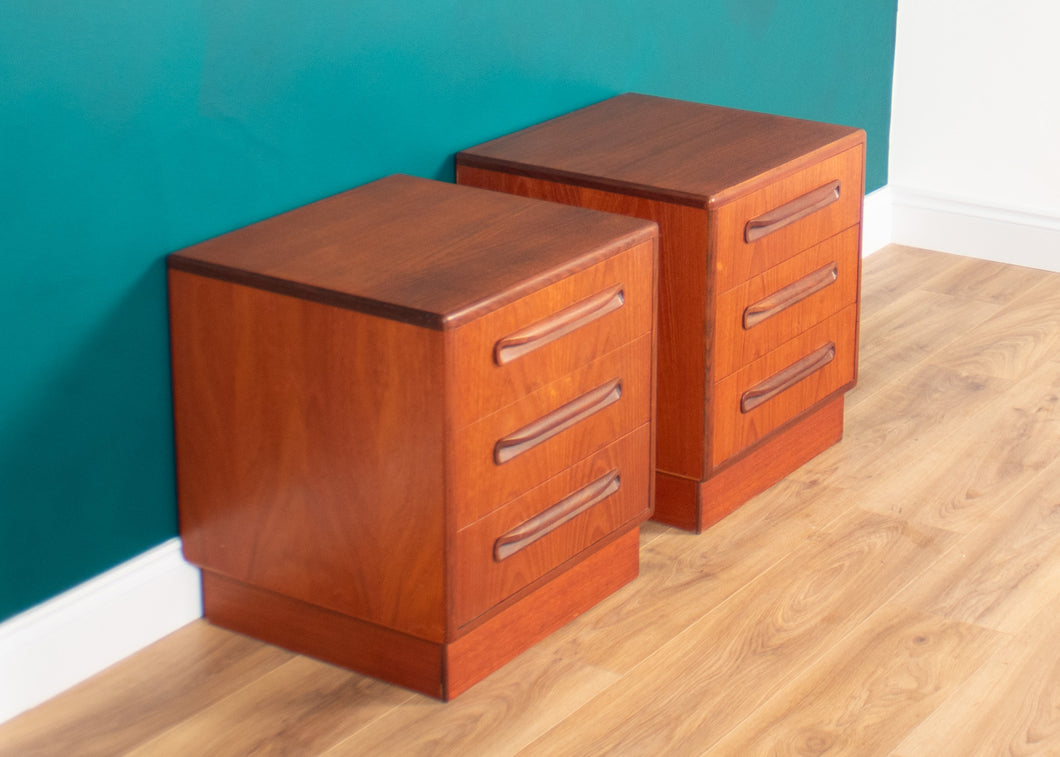 Pair Of Retro Teak 1960s G Plan Fresco Bedside Cabinets By Victor Wilkins