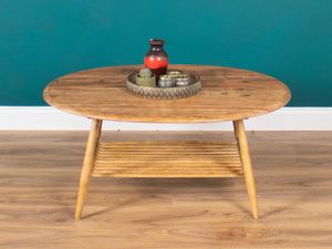 Retro Vintage Solid Elm Ercol Model 454 Supper Table, Coffee Table