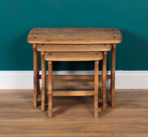 Retro Restored Ercol Chantry Nest Of Elm Tables