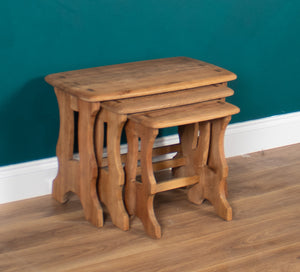 Retro Restored Ercol Chantry Nest Of Elm Tables