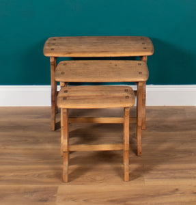 Retro Restored Ercol Chantry Nest Of Elm Tables