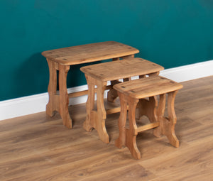 Retro Restored Ercol Chantry Nest Of Elm Tables