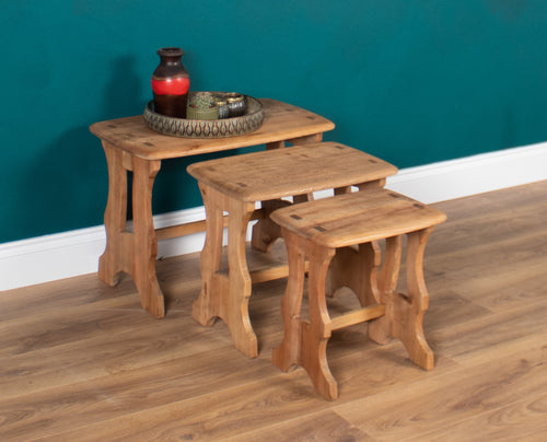 Retro Restored Ercol Chantry Nest Of Elm Tables