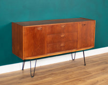 Load image into Gallery viewer, Retro Teak 1960s Sideboard On Hairpin Legs