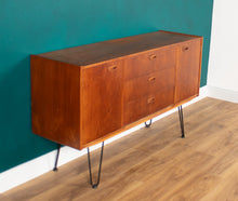 Load image into Gallery viewer, Retro Teak 1960s Sideboard On Hairpin Legs