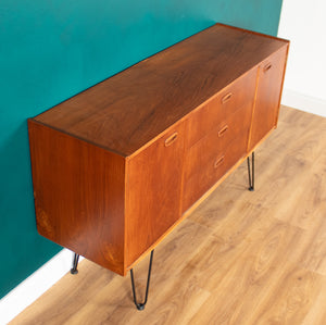 Retro Teak 1960s Sideboard On Hairpin Legs